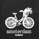 White bicycle large Amsterdam Holland black tote bag White bicycle large Amsterdam Holland black tote bag