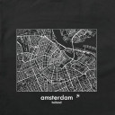 City map of Amsterdam rectangle black tote bag City map of Amsterdam rectangle black tote bag
