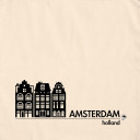 3 tiny buildings from Amsterdam canals light tote bag 3 tiny buildings from Amsterdam canals light tote bag