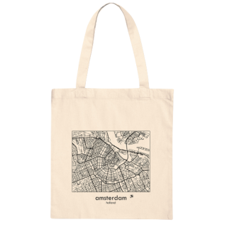 City map of Amsterdam rectangle light tote bag City map of Amsterdam rectangle light tote bag