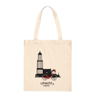 Dom tower Utrecht red bicycle light tote bag Dom tower Utrecht red bicycle light tote bag