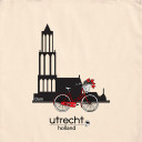 Dom tower Utrecht red bicycle light tote bag Dom tower Utrecht red bicycle light tote bag