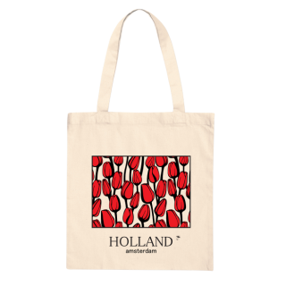 Red tulips on transparent background light tote bag