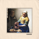 Vermeer Melkmeisje light tote bag